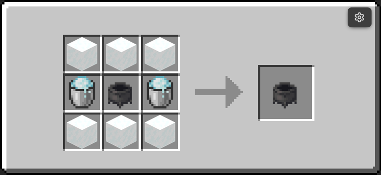 Infinite Snow Cauldron recipe